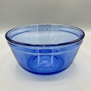 Vintage Anchor Hocking Ovenware #1057 1.5 Qt Cobalt Blue Mixing Bowl USA